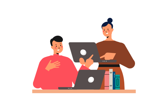 Download Business Discussion Concept Flat Design - Premium Resources