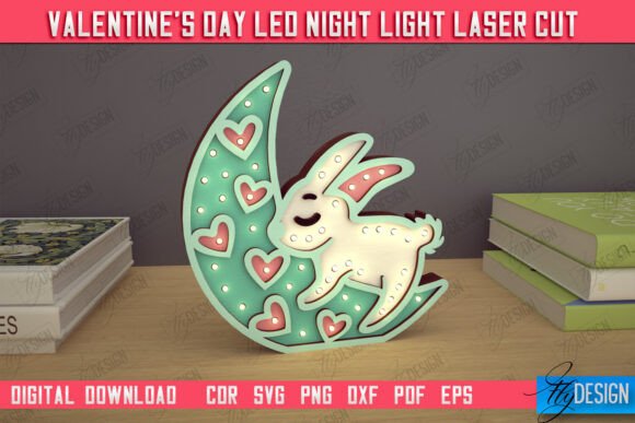 Download Valentine's Day Layered Led Lamp | Hare - Day Collection