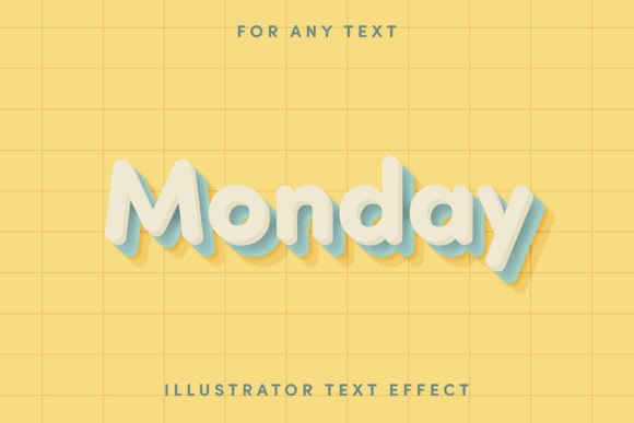 Download Monday Illustrator Text Effect - Day Collection