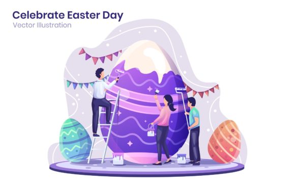 Download Celebrate Easter Day Flat Illustration - Day Collection