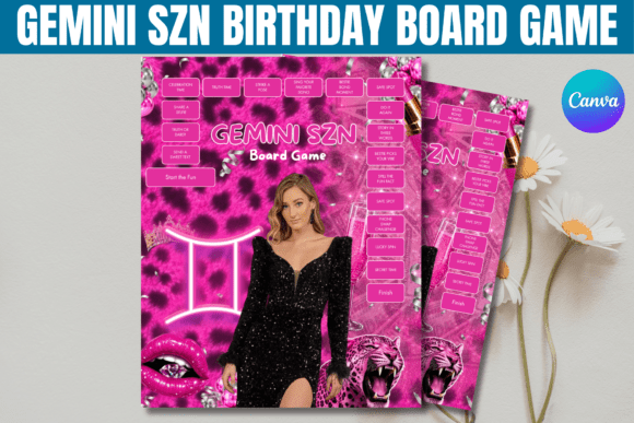Download Gemini SZN Birthday Board Game Template - Day Collection
