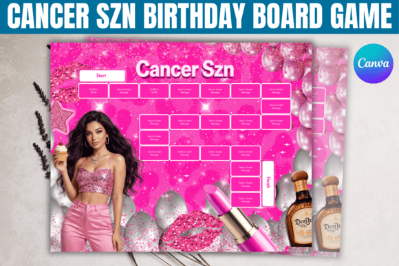 Download Cancer SZN Birthday Board Game Template - Day Collection