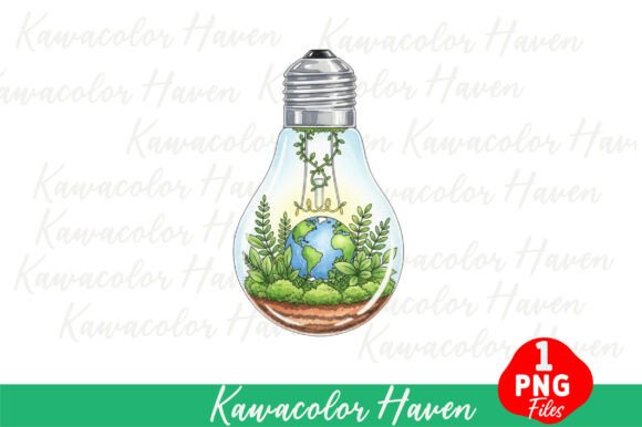Download Creative Light Bulb with Earth and Plant - Premium Resources