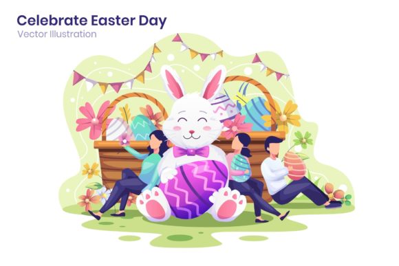 Download Celebrate Easter Day Flat Illustration - Day Collection