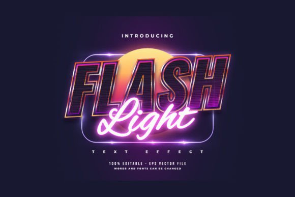 Download Flash Light Text with Neon Effect - Flash Collection