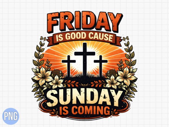 Download Friday Good Sunday is Coming T-shirt PNG - Day Collection