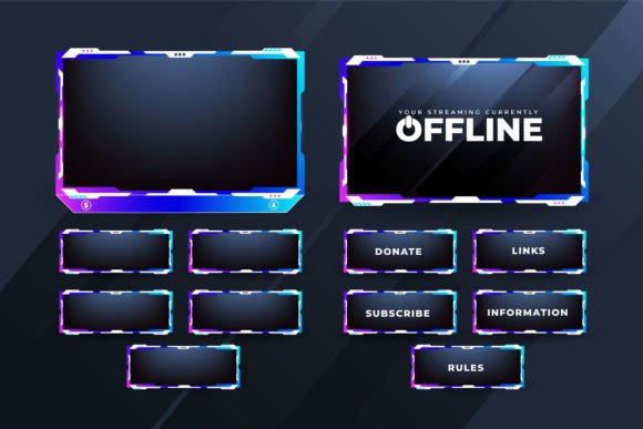 Download Online Gaming Overlay Design Vector - Online Collection