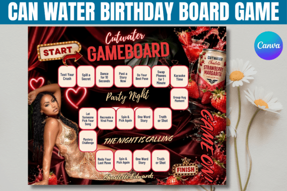 Download Can Water Birthday Board Game Template - Day Collection