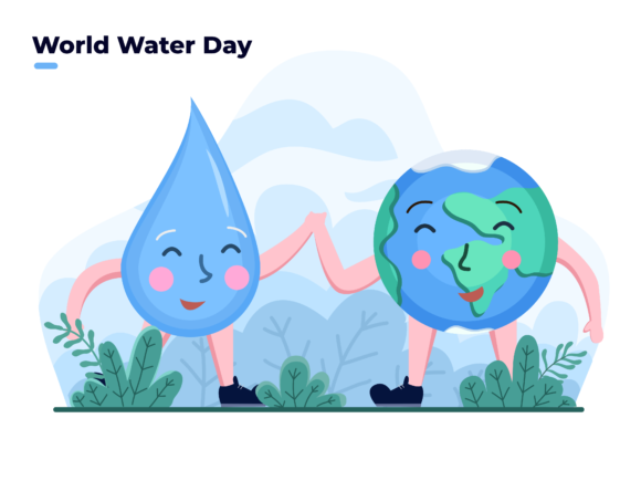 Download Cute Mascot Celebrate World Water Day - Day Collection
