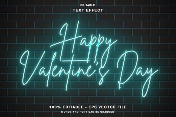 Download Happy Valentine Day Neon Text Effect - Day Collection