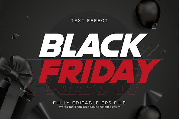 Download Black Friday Text Effect Font Type - Day Collection