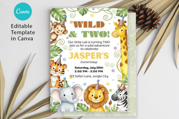 Download Safari Birthday Invitation Two Wild Boy - Day Collection