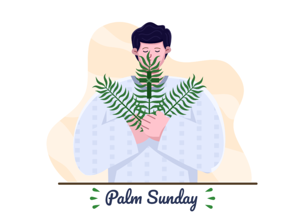 Download Christian People Celebrate Palm Sunday - Day Collection