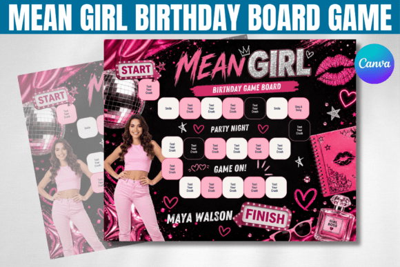 Download Mean Girl Birthday Board Game Template - Day Collection