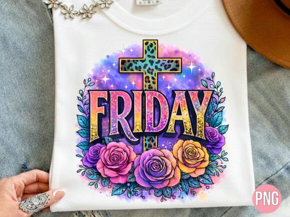 Download Friday Leopard Print Cross Floral Rose - Day Collection