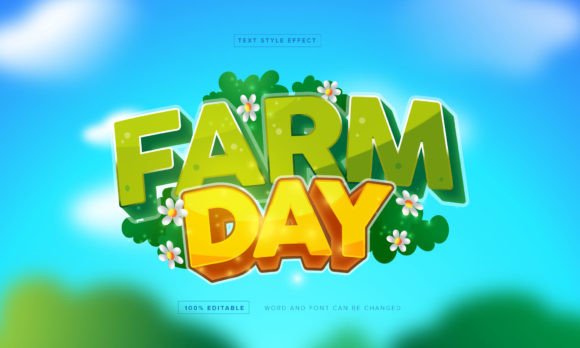Download Farm Day Text Style Effect Editable - Day Collection